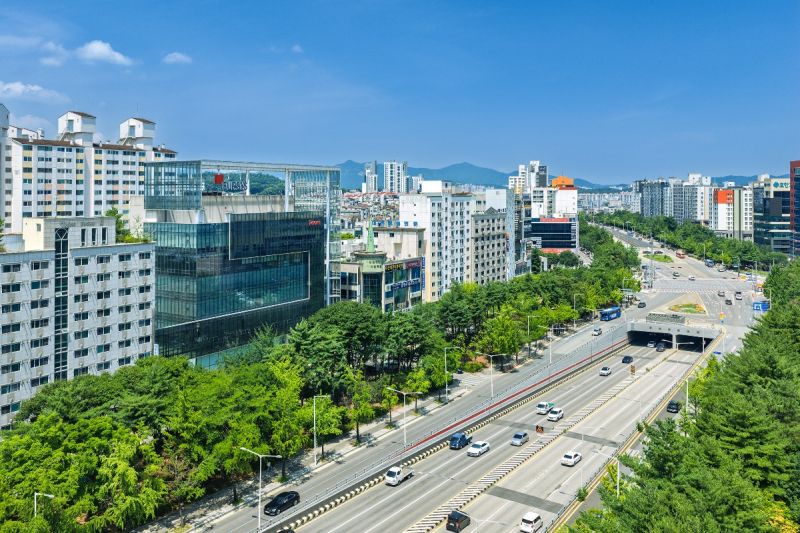 대전 드론촬영, 퍼시스 대전 쇼룸