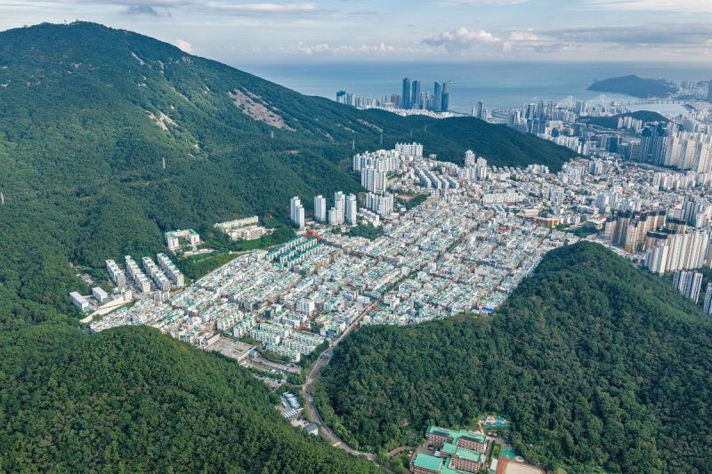 부산 드론촬영, 반여동 재개발 조감도 베이스 촬영